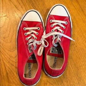 Converse Red and White All Star Sneakers Size 7 men or 9 women’s